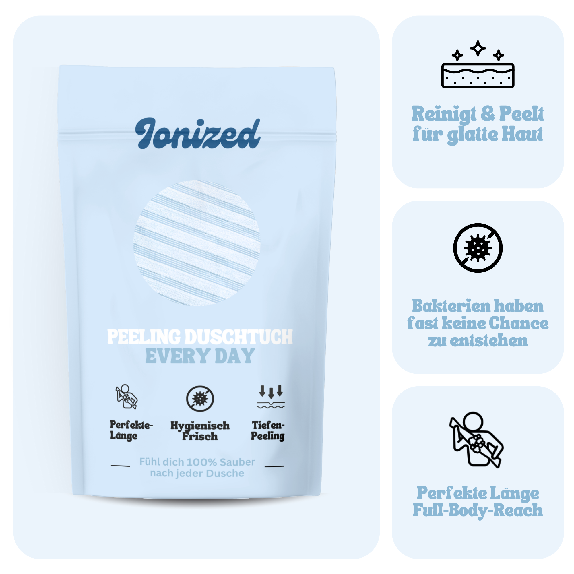 Ionized™ Peeling Duschtuch - Every Day