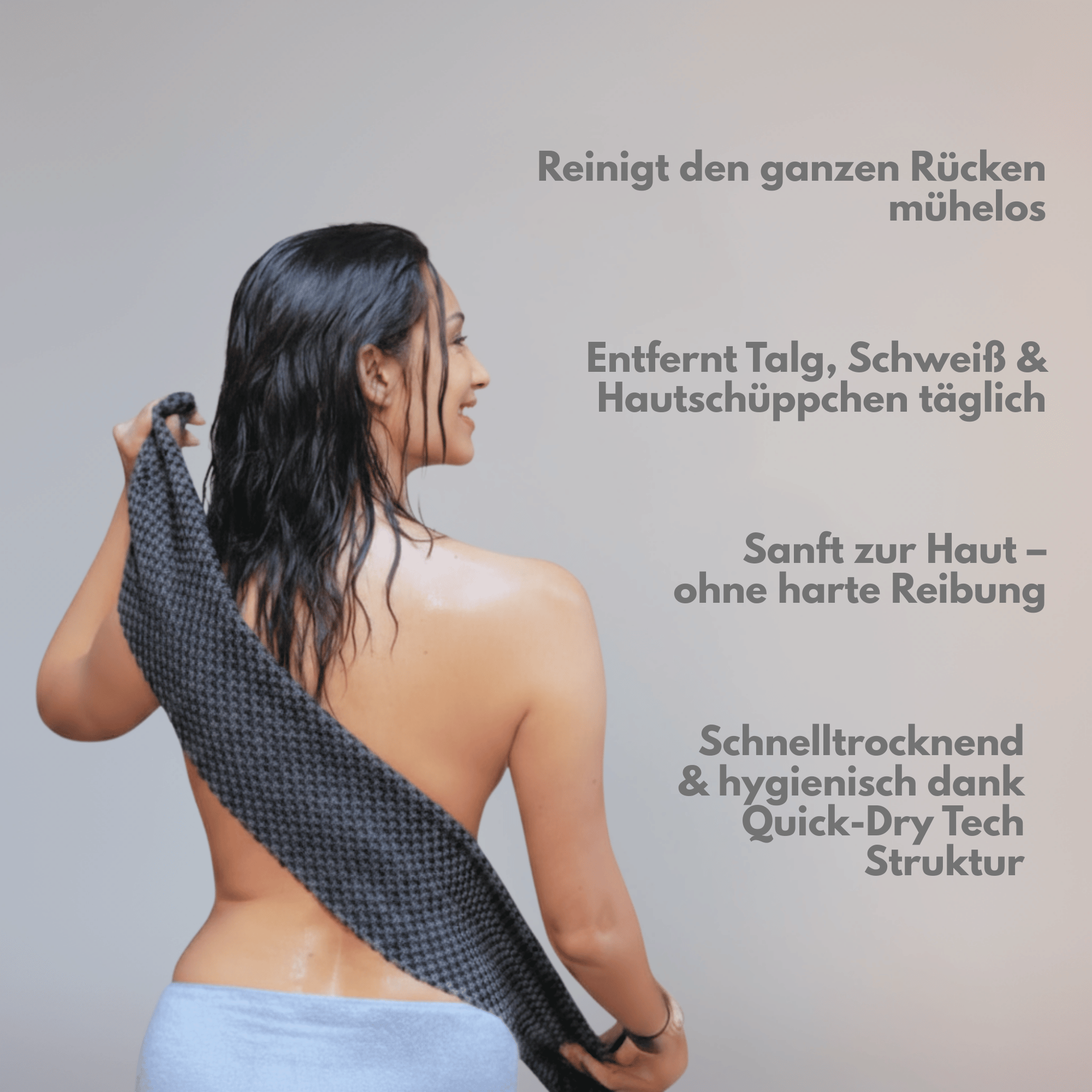 Ionized™ Peeling Duschtuch - Pickel / Akne